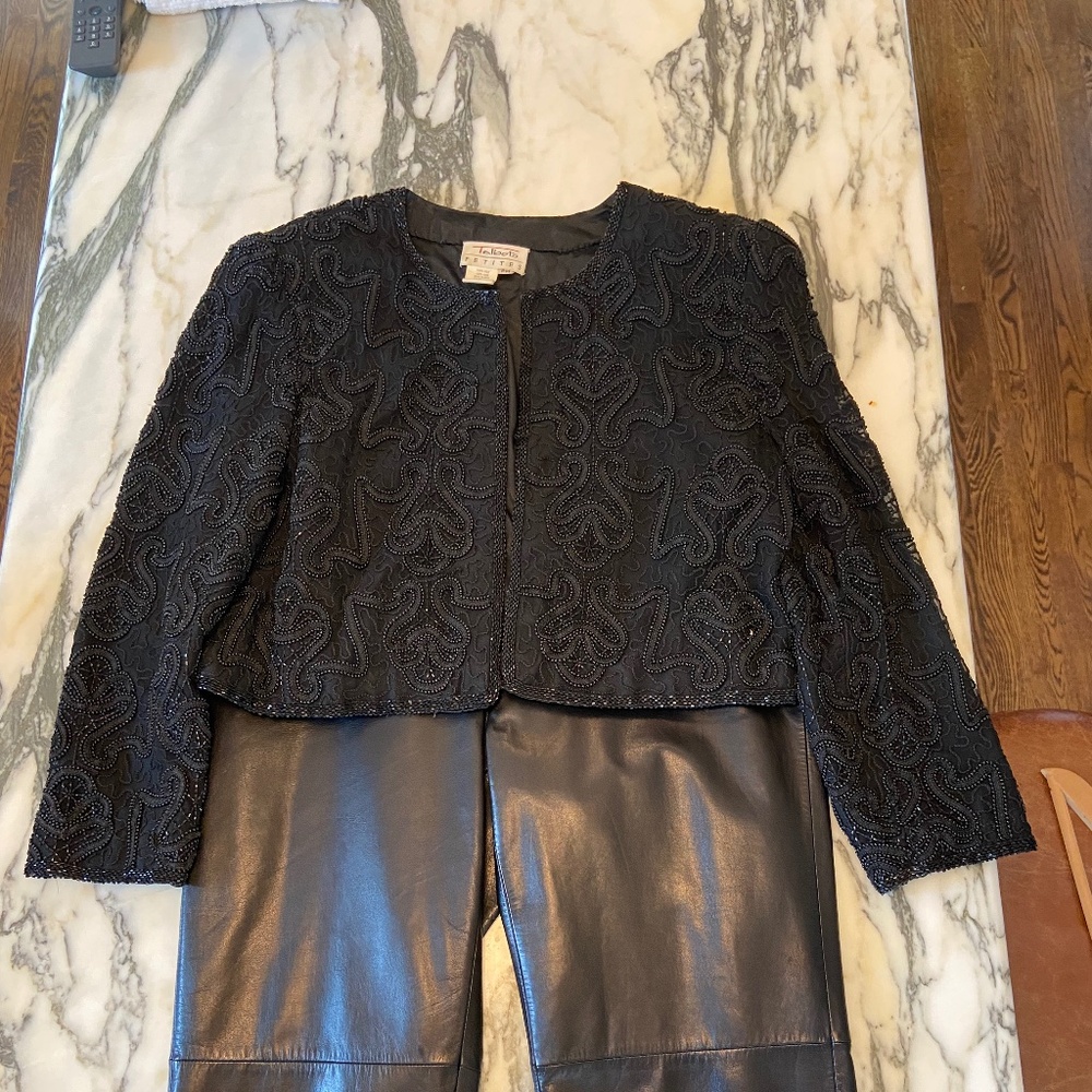 Talbots Jacket Black Size Petite Medium